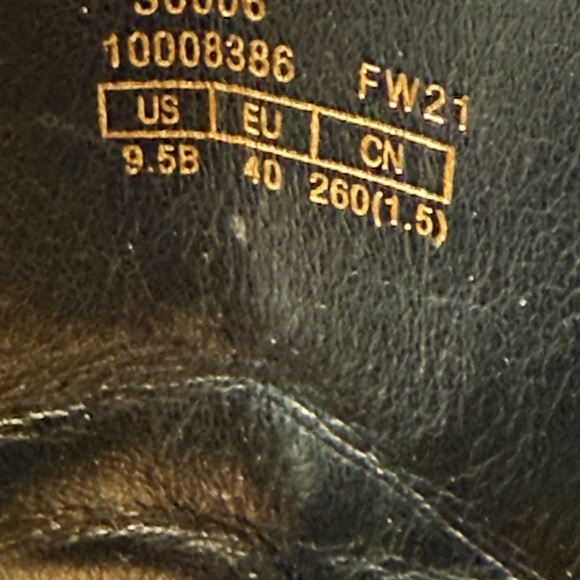 Stuart Weitzman Black Lace-Up Boots with Gold Accents - Picture 11 of 11